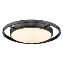  9130-FM17 BLK-OP - Astra 17" Flush Mount in Matte Black with Opal Glass